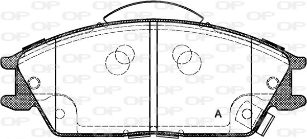 OPEN PARTS Комплект тормозных колодок, дисковый тормоз BPA0224.22